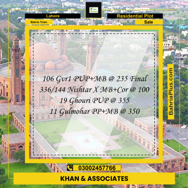 Residential Plot for Sale in Bahria Town, Lahore - (BP-228226)