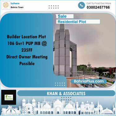 Residential Plot for Sale in Bahria Town, Lahore - (BP-228350)