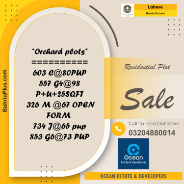 Residential Plot for Sale in Bahria Orchard, Lahore - (BP-228621)