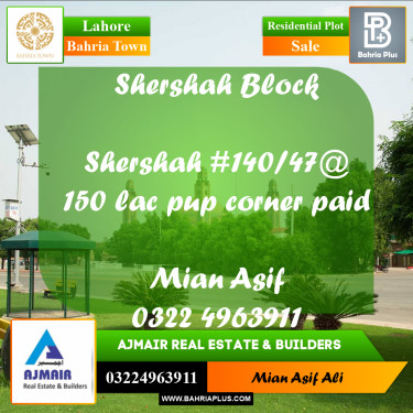 Residential Plot for Sale in Bahria Town, Lahore - (BP-228706)