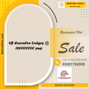83 Marla Residential Plot for Sale in Executive Lodges -  Bahria Town, Lahore - (BP-228717)