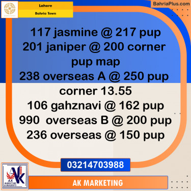 10 Marla Residential Plot for Sale in Bahria Town, Lahore - (BP-228730)