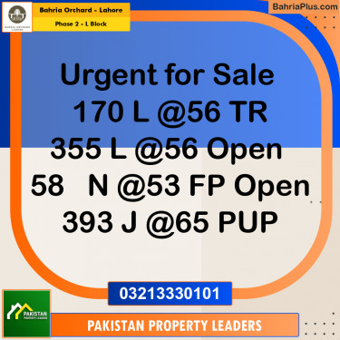5 Marla Residential Plot for Sale in Phase 2 - L Block -  Bahria Orchard, Lahore - (BP-228786)