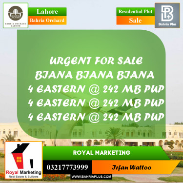 Residential Plot for Sale in Bahria Orchard, Lahore - (BP-228840)