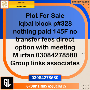 Residential Plot for Sale in Bahria Town, Lahore - (BP-228914)