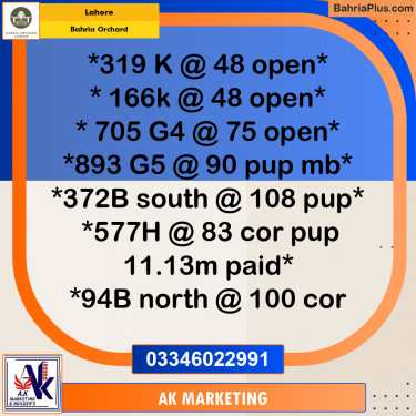 10 Marla Residential Plot for Sale in Bahria Orchard, Lahore - (BP-228939)