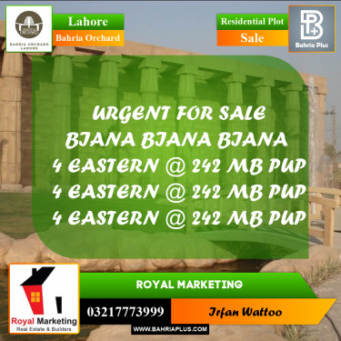 Residential Plot for Sale in Bahria Orchard, Lahore - (BP-228958)