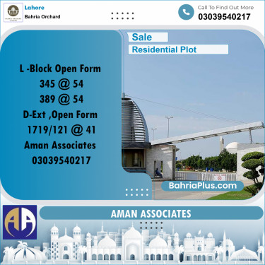5 Marla Residential Plot for Sale in Bahria Orchard, Lahore - (BP-228998)