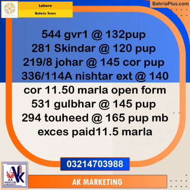 10 Marla Commercial Plot for Sale in Bahria Town, Lahore - (BP-229069)