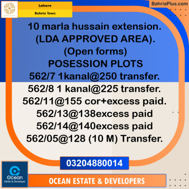 Residential Plot for Sale in Bahria Town, Lahore - (BP-229090)