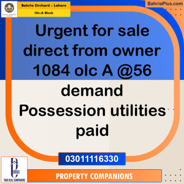 5 Marla Residential Plot for Sale in OLC-A Block -  Bahria Orchard, Lahore - (BP-229136)