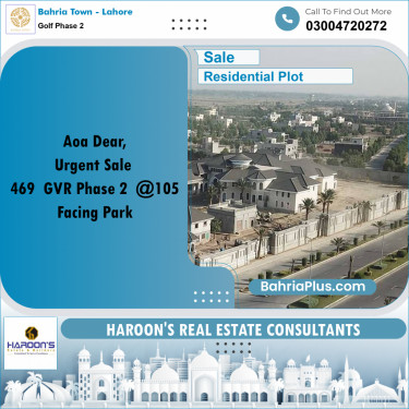 10 Marla Residential Plot for Sale in Golf Phase 2 -  Bahria Town, Lahore - (BP-229213)