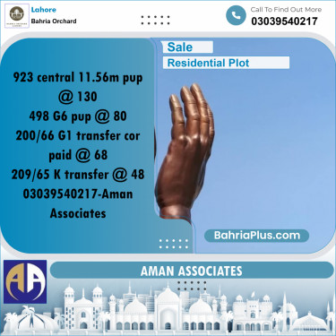 10 Marla Residential Plot for Sale in Bahria Orchard, Lahore - (BP-229232)