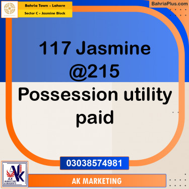 10 Marla Residential Plot for Sale in Sector C - Jasmine Block -  Bahria Town, Lahore - (BP-229253)