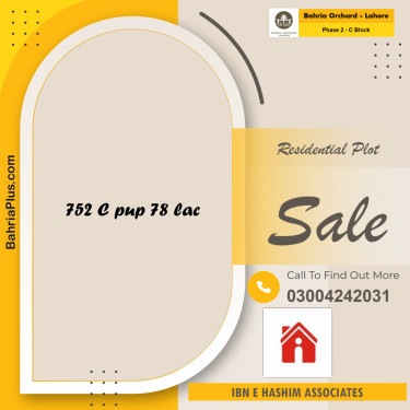 8 Marla Residential Plot for Sale in Phase 2 - C Block -  Bahria Orchard, Lahore - (BP-229392)