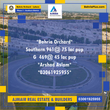 Residential Plot for Sale in Phase 1 - Southern District -  Bahria Orchard, Lahore - (BP-229414)