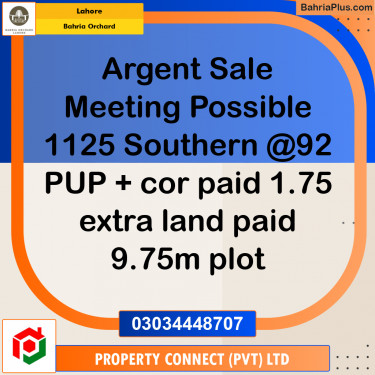 Residential Plot for Sale in Bahria Orchard, Lahore - (BP-229444)