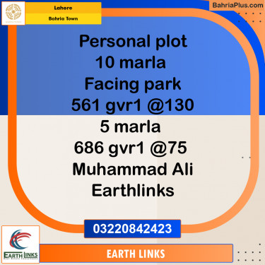 Residential Plot for Sale in Bahria Town, Lahore - (BP-229468)