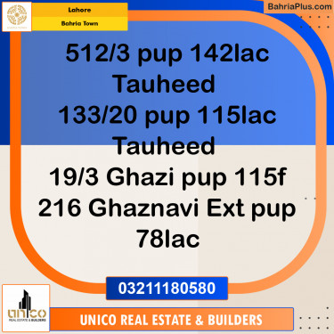 Residential Plot for Sale in Bahria Town, Lahore - (BP-229713)
