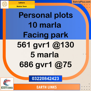 Residential Plot for Sale in Bahria Town, Lahore - (BP-229748)