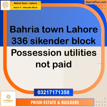 10 Marla Residential Plot for Sale in Sector F - Sikander Block -  Bahria Town, Lahore - (BP-229760)