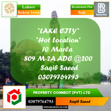 Residential Plot for Sale in Bahria Town, Lahore - (BP-229794)