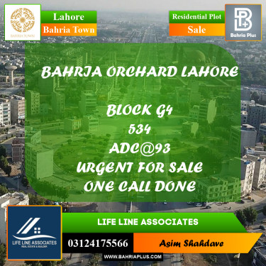 10 Marla Residential Plot for Sale in Bahria Town, Lahore - (BP-229815)