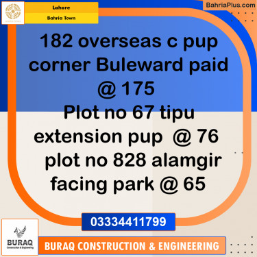 Residential Plot for Sale in Bahria Town, Lahore - (BP-229867)