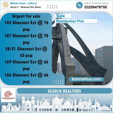 5 Marla Residential Plot for Sale in Sector F - Ghaznavi Ext. Block -  Bahria Town, Lahore - (BP-229880)