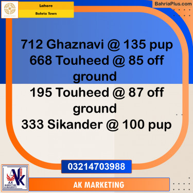 10 Marla Commercial Plot for Sale in Bahria Town, Lahore - (BP-229925)