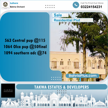Residential Plot for Sale in Bahria Orchard, Lahore - (BP-229955)