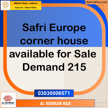 8 Marla Residential Plot for Sale in Sector B - Safari Villas -  Bahria Town, Lahore - (BP-229985)
