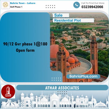 1 Kanal Residential Plot for Sale in Golf Phase 1 -  Bahria Town, Lahore - (BP-230017)