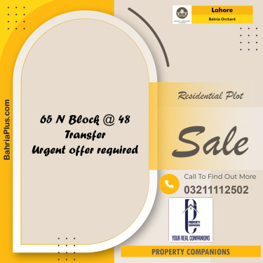 Residential Plot for Sale in Bahria Orchard, Lahore - (BP-230075)