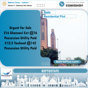 5 Marla Residential Plot for Sale in Sector F - Ghaznavi Ext. Block -  Bahria Town, Lahore - (BP-230076)