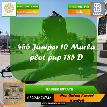 10 Marla Residential Plot for Sale in Sector C - Janiper Block -  Bahria Town, Lahore - (BP-230191)
