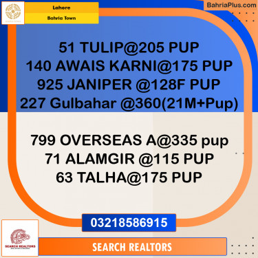 Residential Plot for Sale in Bahria Town, Lahore - (BP-230286)