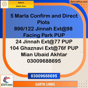 Residential Plot for Sale in Bahria Town, Lahore - (BP-230304)