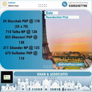 Residential Plot for Sale in Bahria Town, Lahore - (BP-230340)