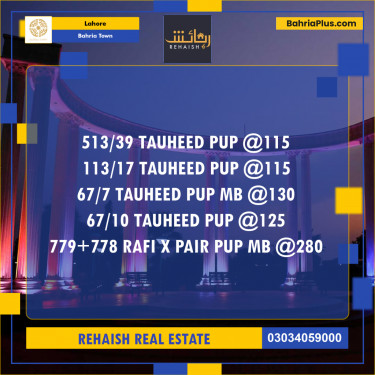 Residential Plot for Sale in Bahria Town, Lahore - (BP-230381)