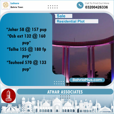 Residential Plot for Sale in Bahria Town, Lahore - (BP-230386)