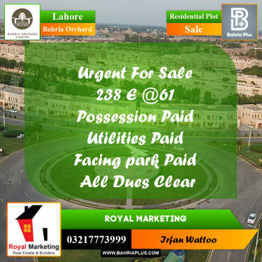 Residential Plot for Sale in Bahria Orchard, Lahore - (BP-230389)