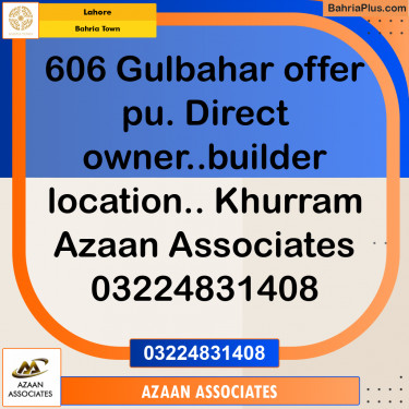 Residential Plot for Sale in Bahria Town, Lahore - (BP-230457)