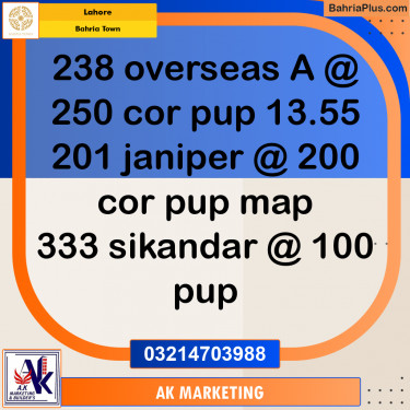 Residential Plot for Sale in Bahria Town, Lahore - (BP-230535)