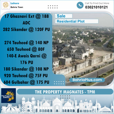 Residential Plot for Sale in Bahria Town, Lahore - (BP-230561)