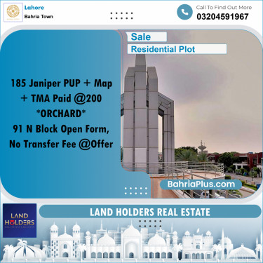 Residential Plot for Sale in Bahria Town, Lahore - (BP-230696)