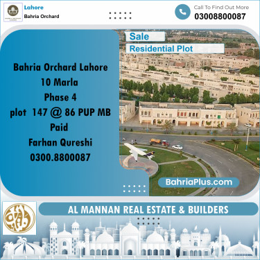 Residential Plot for Sale in Bahria Orchard, Lahore - (BP-230752)