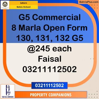 Commercial Plot for Sale in Bahria Orchard, Lahore - (BP-230826)