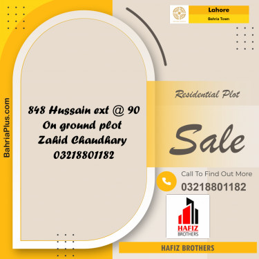 10 Marla Residential Plot for Sale in Bahria Town, Lahore - (BP-230871)