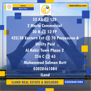 Residential Plot for Sale in Bahria Town, Lahore - (BP-230920)